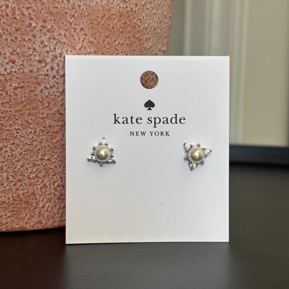 Kate Spade Earrings Pearl and Silver Star